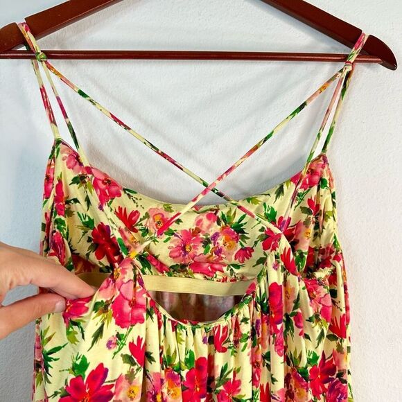 Calvin Klein Strappy Floral Mini Dress Womens 8 Feminine Coastal Fairycore Chic - Picture 6 of 9